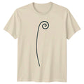 Abstract Spiral Geometric Wave Curve T-Shirt Minimalist Design Abstract Art