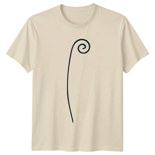 Abstract Spiral Geometric Wave Curve T-Shirt Minimalist Design Abstract Art