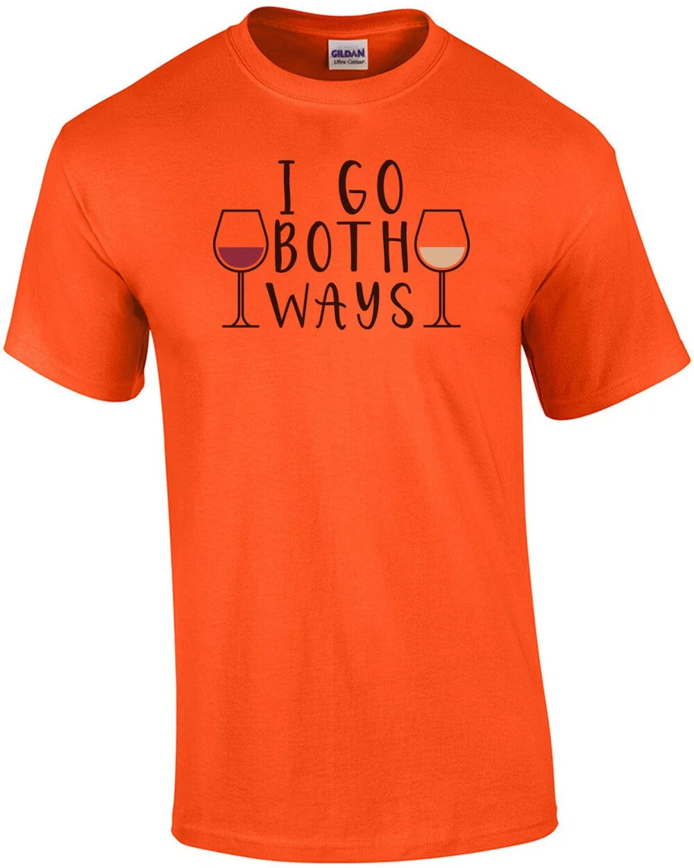 I go both ways - White and Red Wine T-Shirt