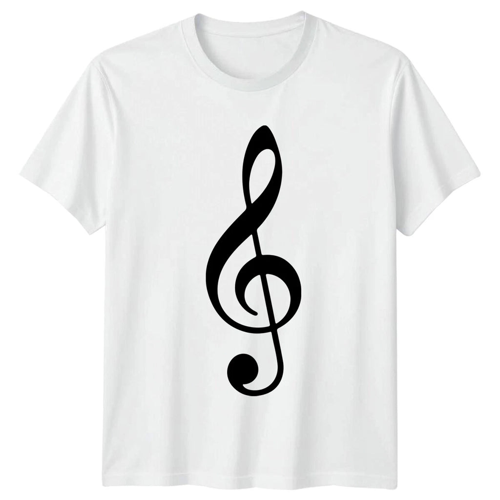 Treble Clef Music Note Mens T-Shirt Ladies Tee Graphic Unisex