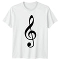 Treble Clef Music Note Mens T-Shirt Ladies Tee Graphic Unisex