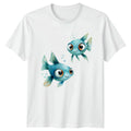 Cute Blue Fish T-Shirt Aquatic Ocean Nature Birthday Gift For Him And Her