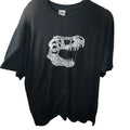 Gildan LA Pop Art Men Black T-Rex Skull Tee Short-Sleeve T-Shirt Sz XL