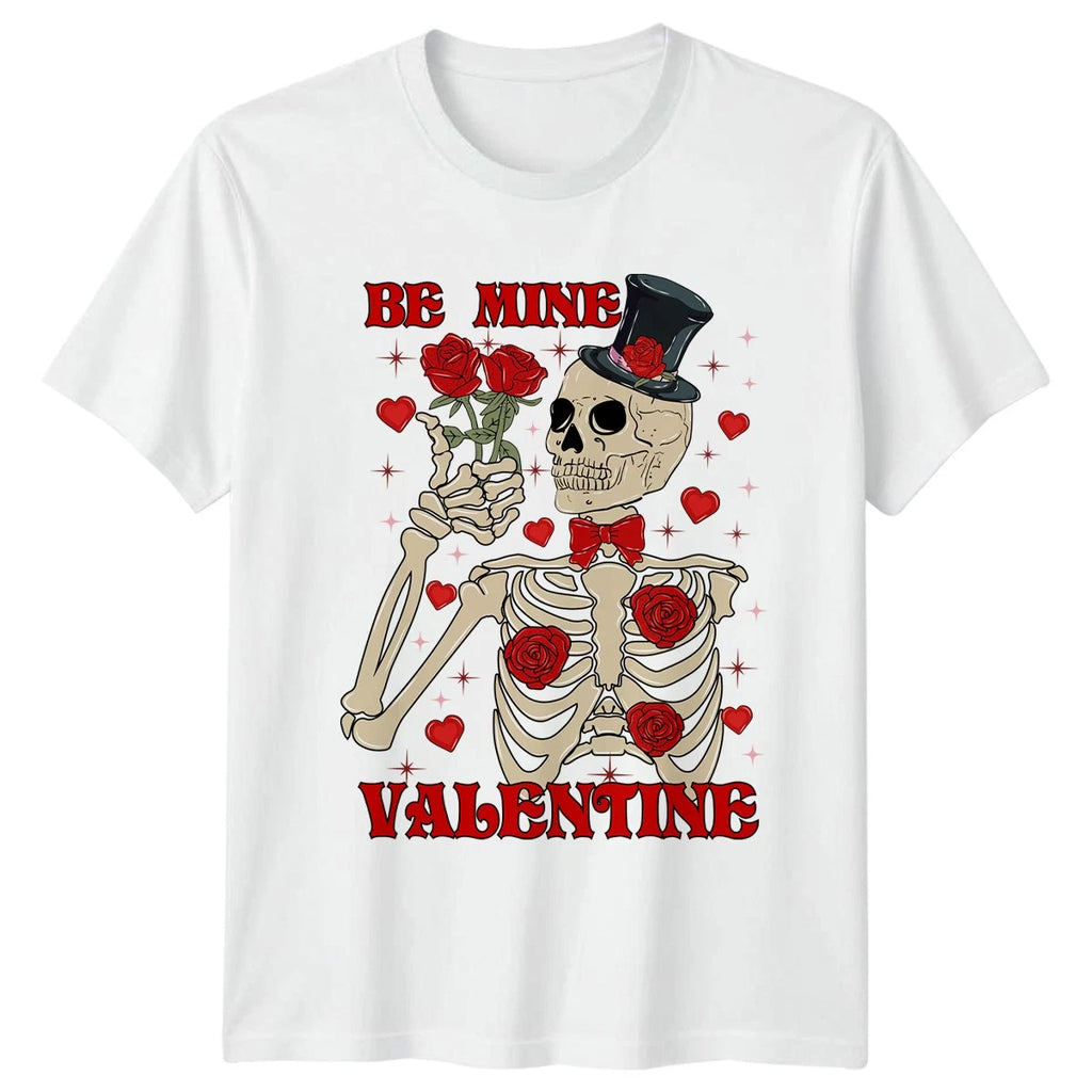 Be Mine Valentine T-Shirt Gothic Skeleton Valentines Day Gift For Him And Her