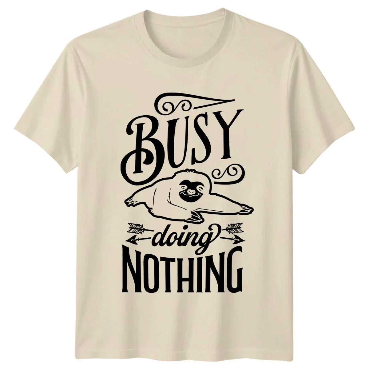 Funny Sloth Doing Nothing T-Shirt Animal Pun Lazy Weekend Mens Womens
