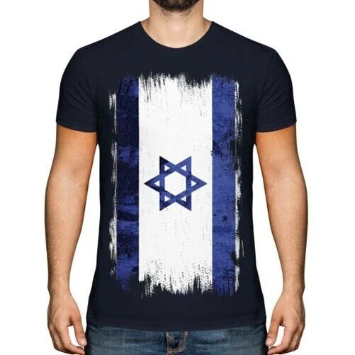 ISRAEL GRUNGE FLAG MENS T-SHIRT TEE TOP YISRAEL ISRAELI ISR?'?L SHIRT FOOTBALL