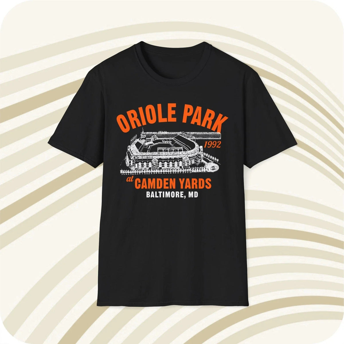 Oriole Park at Camden Yards Classic Cut Baseball T-Shirt - Baltimore Orioles