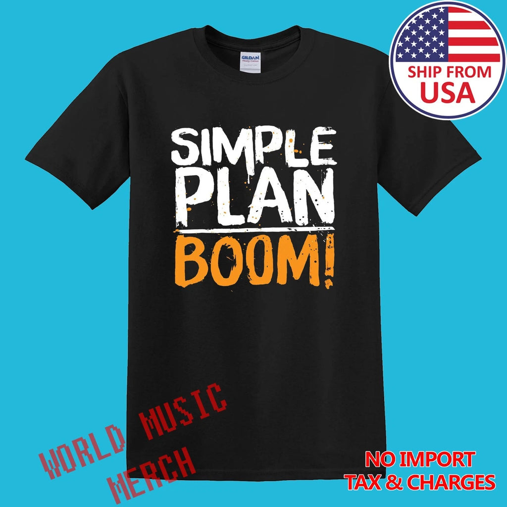 Simple Plan Boom Men's Black Size S-5XL