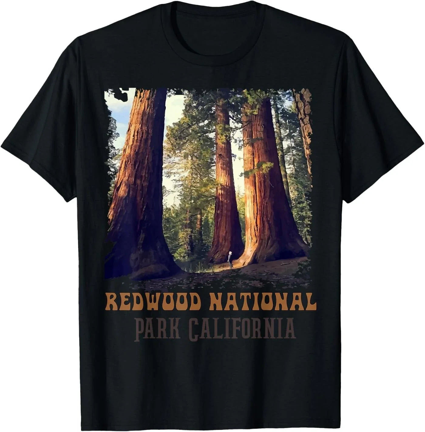 Humboldt Redwoods Retro US California State Vintage Parks T-Shirt