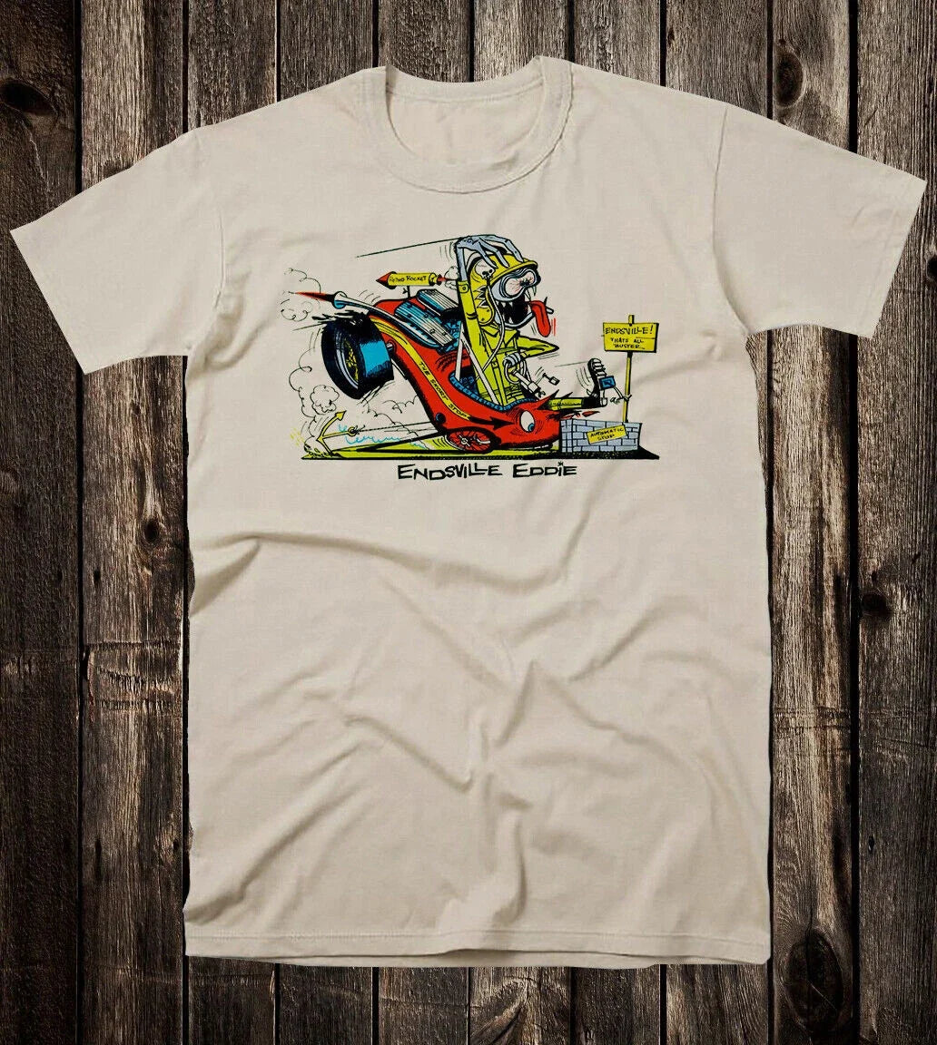 Retro Tee T Shirt Hot Rod Drag Race Racing Weird Oh Endsville Eddie