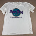 Vintage Hard Rock Cafe St Maarten Shirt Mens XL White Tourist Logo Graphic Tee