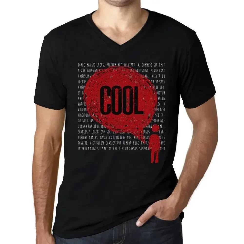 Men's Graphic T-Shirt V Neck Thoughts Cool Eco-Friendly Limited Edition