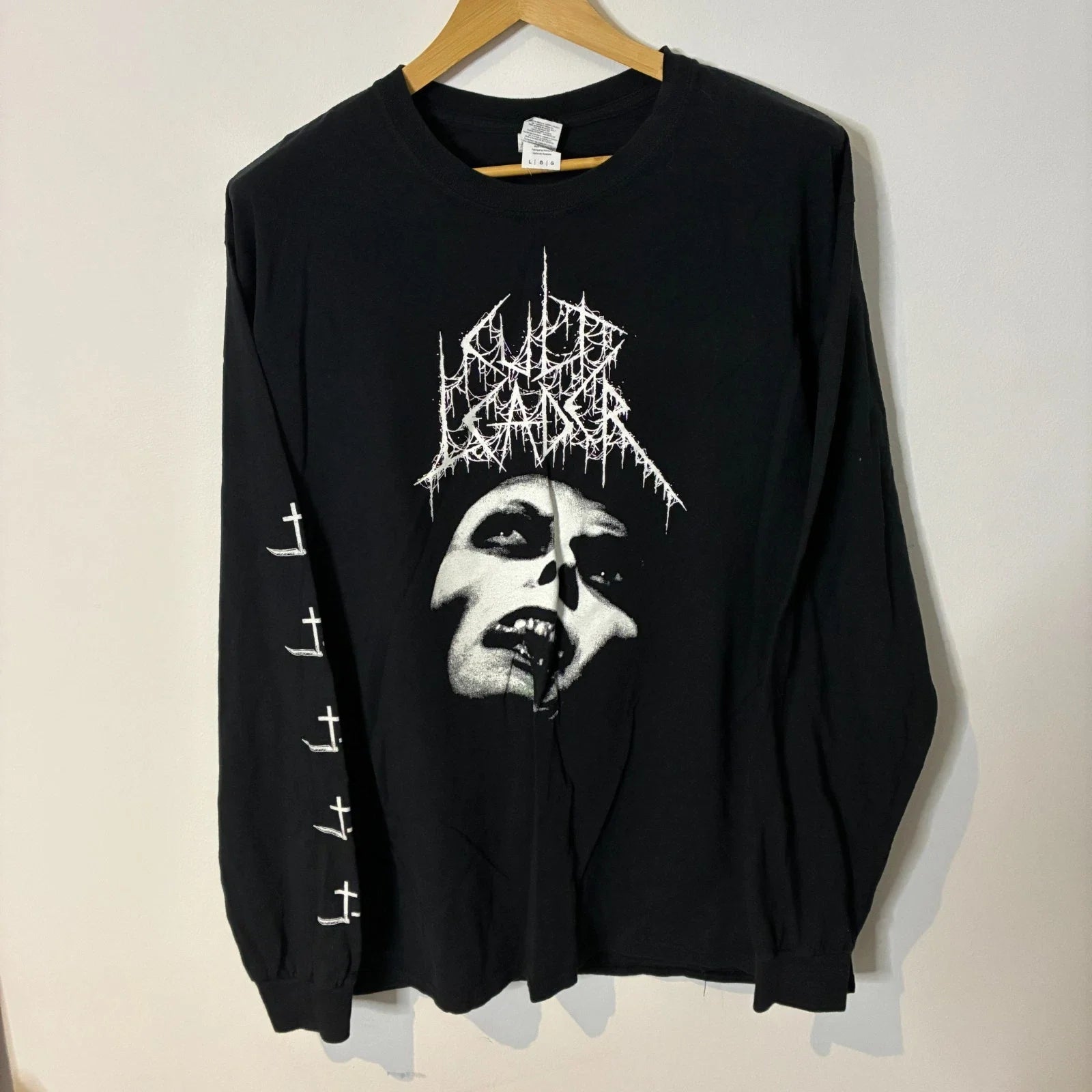 Cult Leader Shirt Mens Large Black Evil Against Evil Hardcore Punk Band Tee
