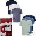 HUGO MEN'S CREW NECK STRETCH LOGO RN T SHIRT 3 PACK Was £45