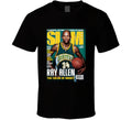 Slam Magazine Issue 87 Ray Allen Popular Basketball Magazine Grunge Look T Shirt