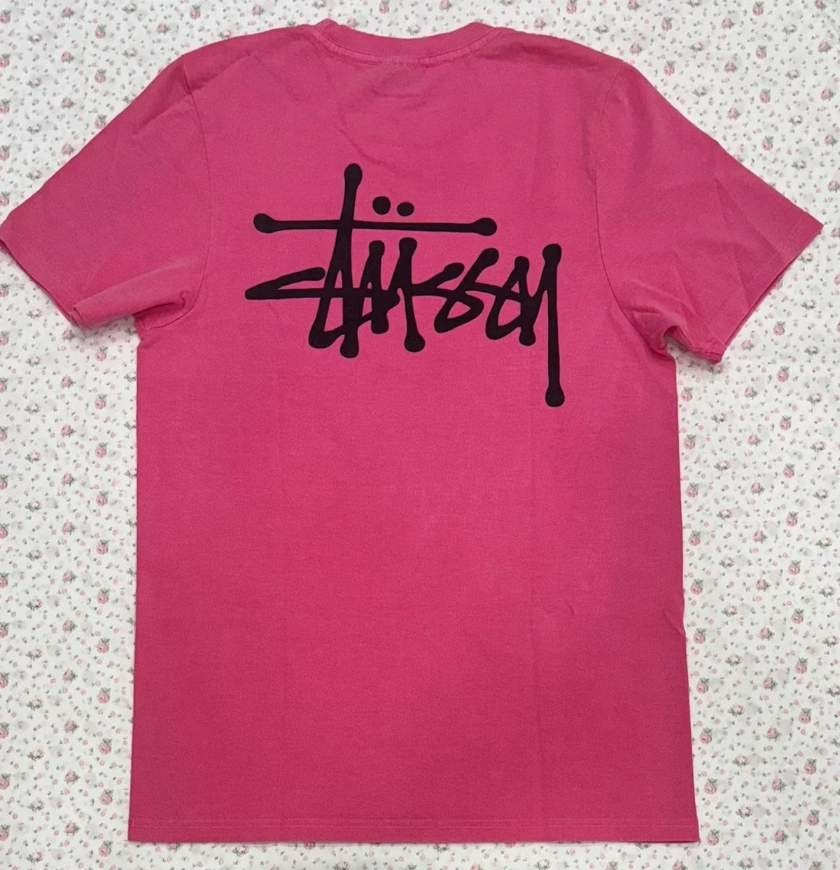 Vintage Stussy Pink T Shirt Men's SMALL y2k Skate Surf