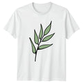 Simple Green Leaf Botanical Design T-Shirt Foliage Nature Birthday Gift