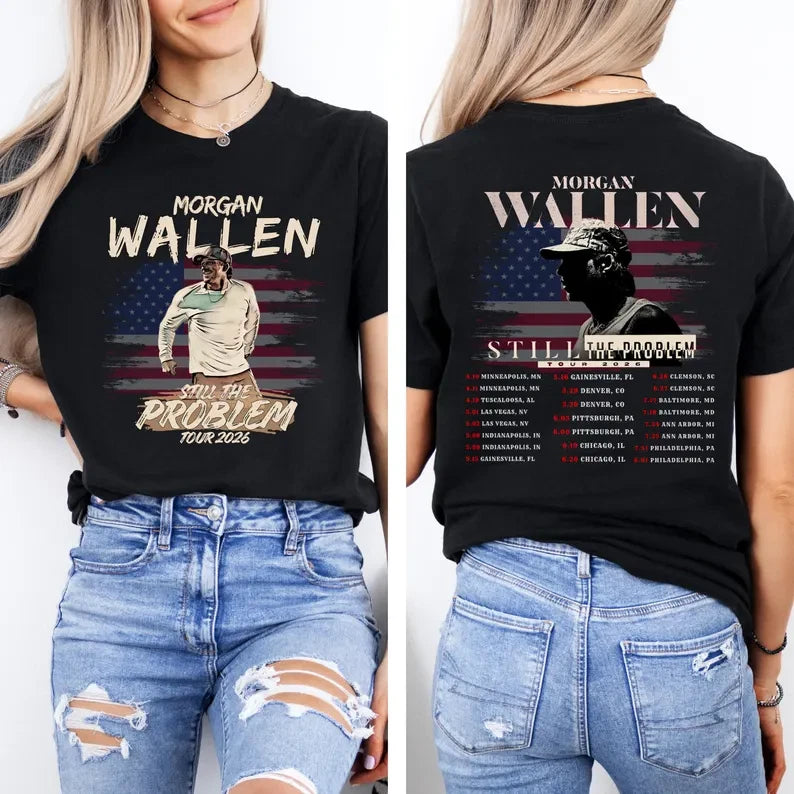 Wallen still the problem tour 2026 front and back t-shirt