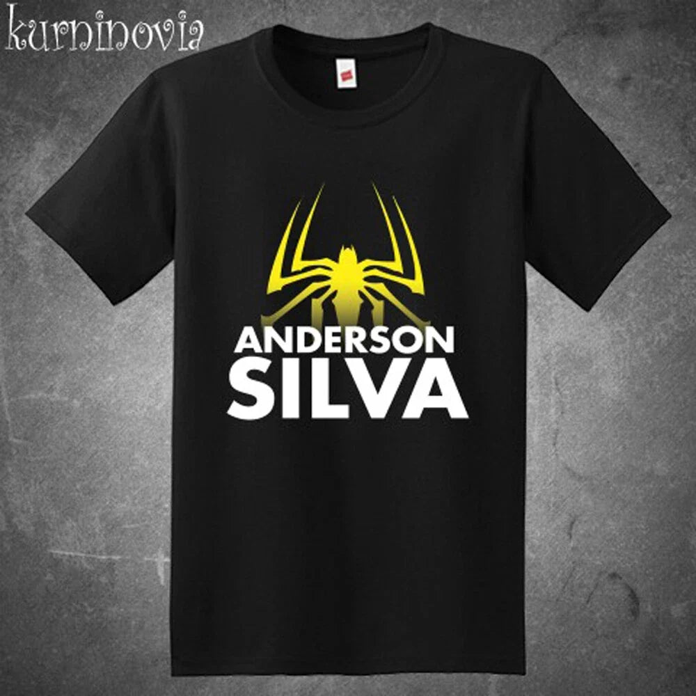 Anderson Silva Spider MMA Fighter Legend Men's Black Size S to 5XL