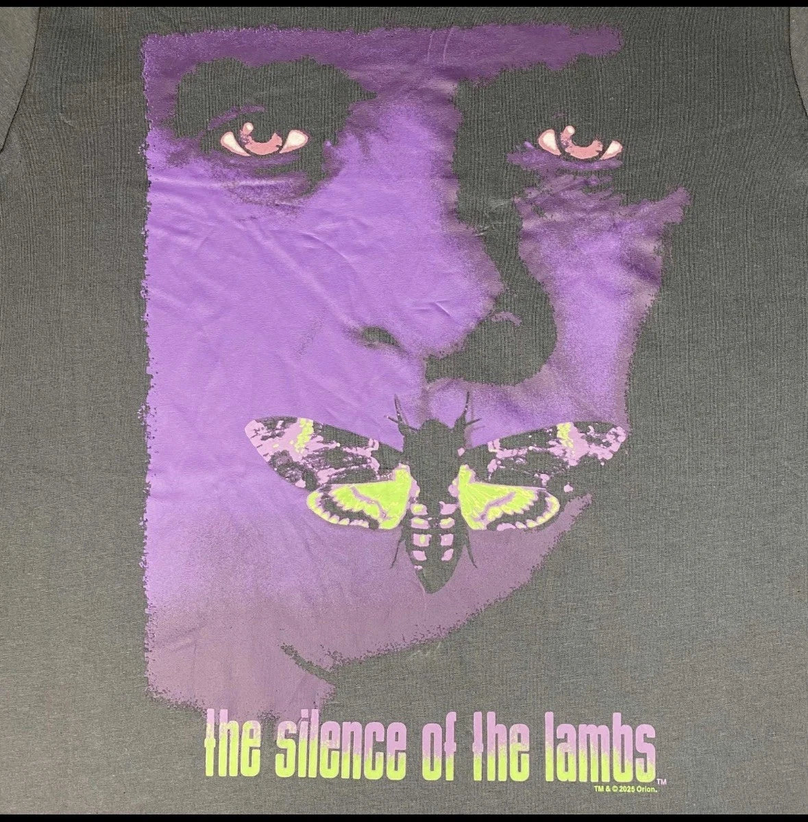Silence Of The Lambs Movie Men's T-Shirt Hannibal Lecter, Gray/Purple - Size XL