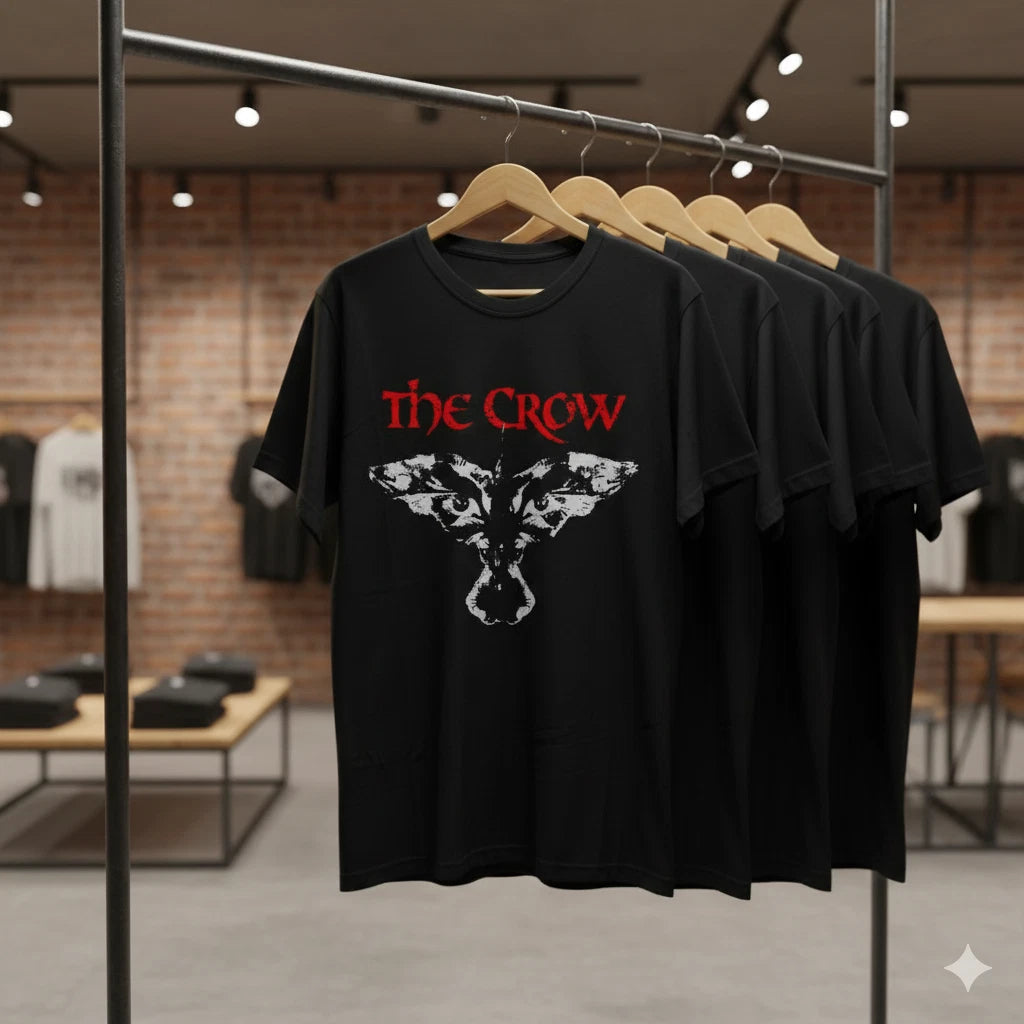 The Crow Movie T-Shirt Black Gothic Horror Film Graphic Unisex Tee - T819