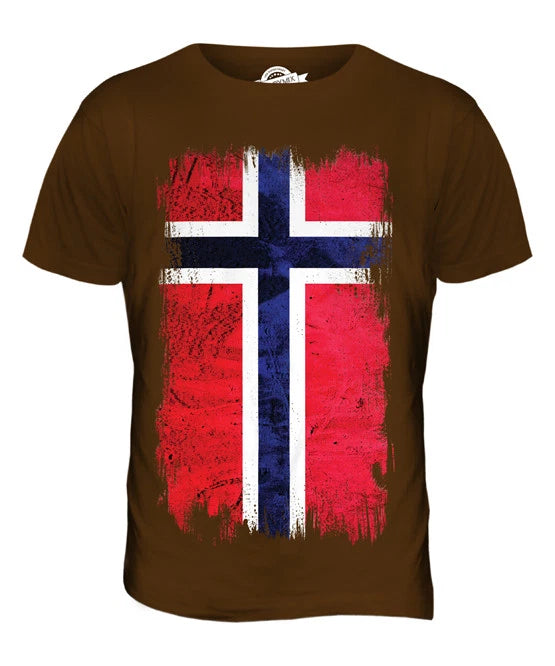 NORWAY GRUNGE FLAG MENS T SHIRT TEE SHIRT XS S M L XL 2XL 3XL 4XL 5XL
