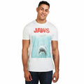 Official Jaws Mens Classic Movie Poster T-Shirt White S-XXL