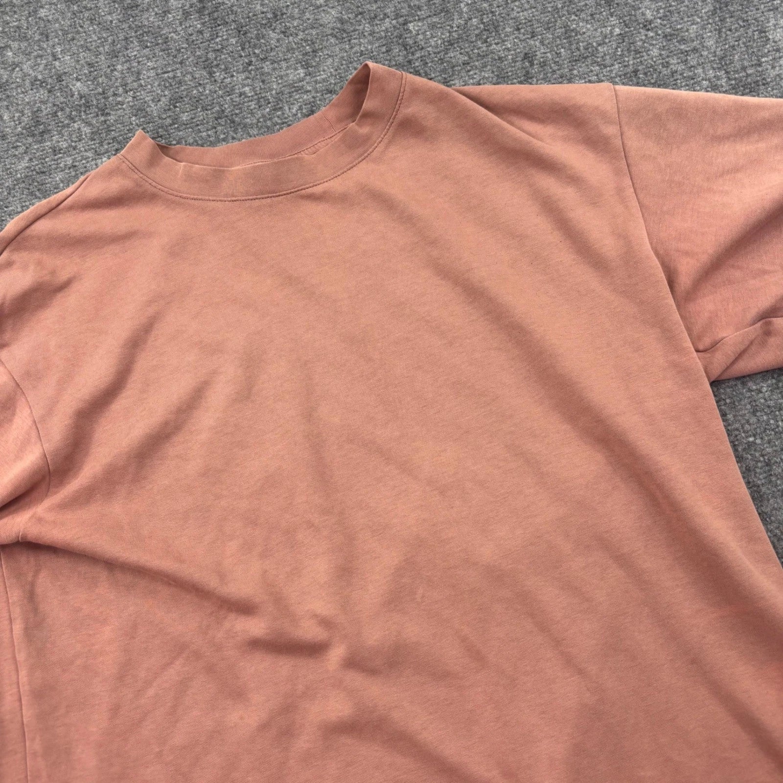 Uniqlo U AIRism Cotton Oversized T-Shirt M Terracotta Crew Neck Mens