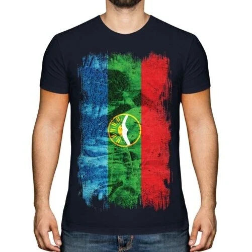 Karachay-Cherkessia Grunge Flag T-Shirt Tee Top Football Gift