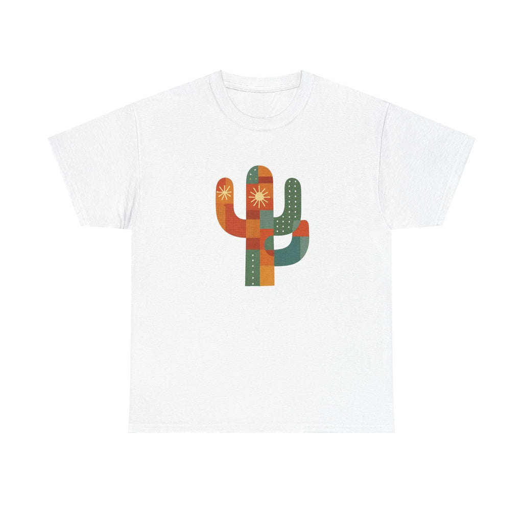 Unisex Adult T Shirt Mid-Century Modern Saguaro Cactus Collage