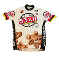 Vintage Cycling T-Shirt Mens Small Bicycle Biking 53x11 Coffee Sponsor Logos 90s