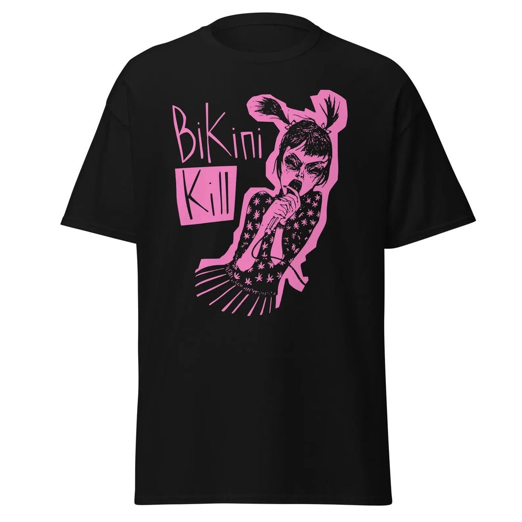 Bikini Kill Graphic T-Shirt Black Riot Grrrl Punk Band Tee - S655