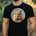 Mens Funny Squirrel Print Cotton T-Shirt Size XS to 5XL
