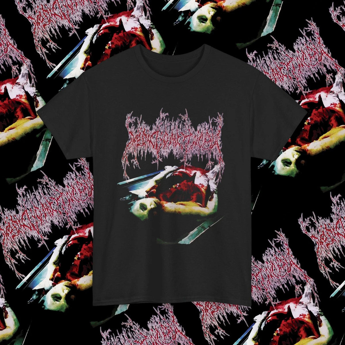 Medic Vomiting Pus “Devour the Putrefying Corpse of Finished Autopsy” T-Shirt