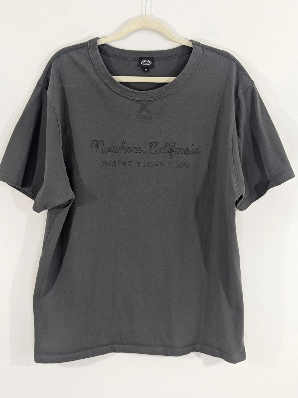 Nxwhere California Gray Men's Crew Neck Short Sleeve T Shirt Cotton Thick XL