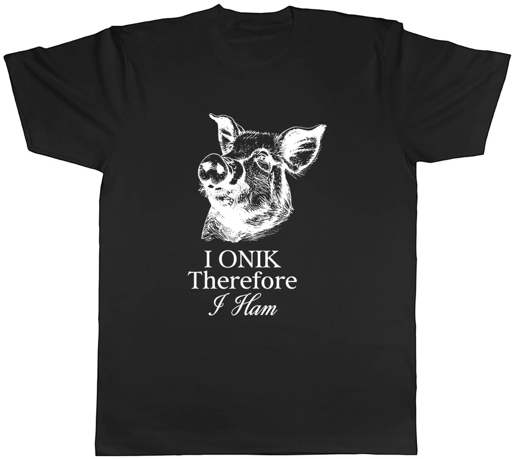 Funny Pig I Oink Before I Ham Mens T-Shirt Tee Gift Top