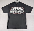 Metal Mulisha Mens Large Black Graphic T Shirt Armed Society Skull Biker Y2K Tee