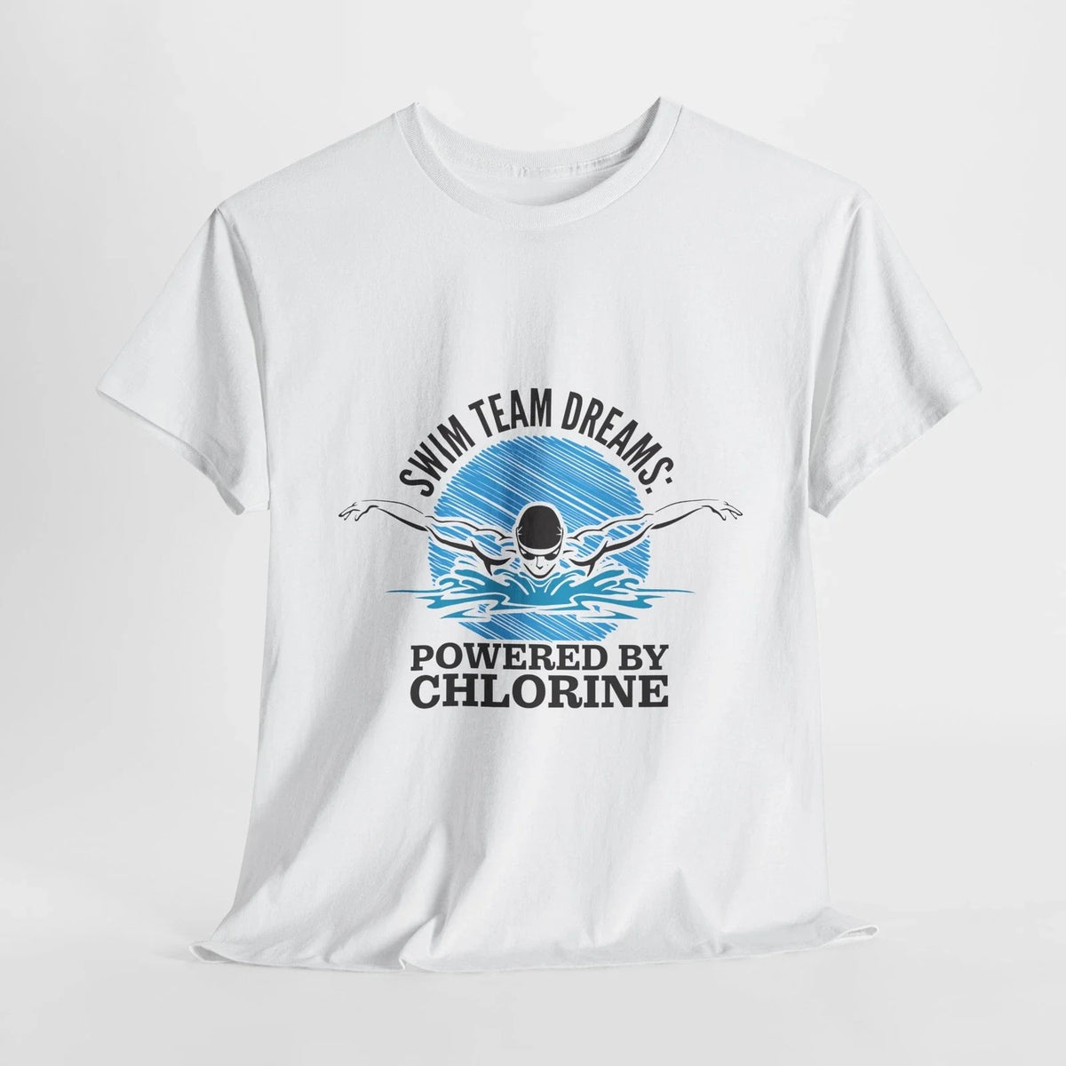 Swim Team Dreams Tee - Powered by Chlorine, Unisex Shirt, Aquatic Apparel, Swim
