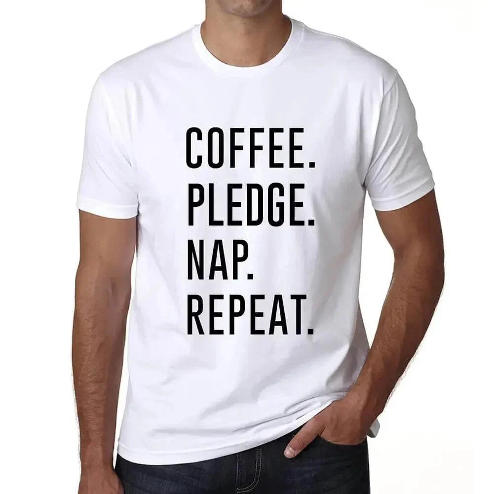 ULTRABASIC men's t-shirt coffee promise nap repetition coffee pledge nap