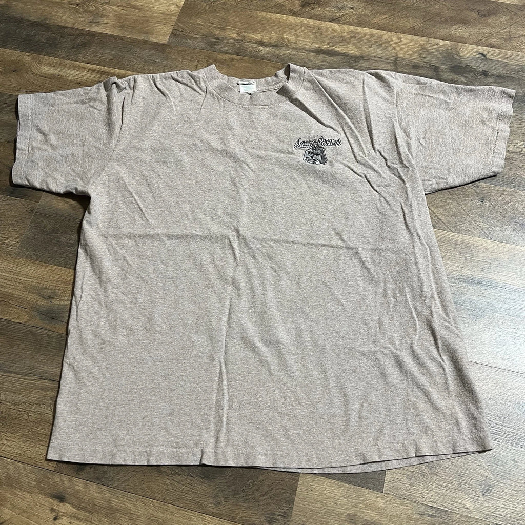 Vintage Dawg Pound T Shirt Mens Size XL Grunge Skater Punk 90s USA Beige Tan VTG