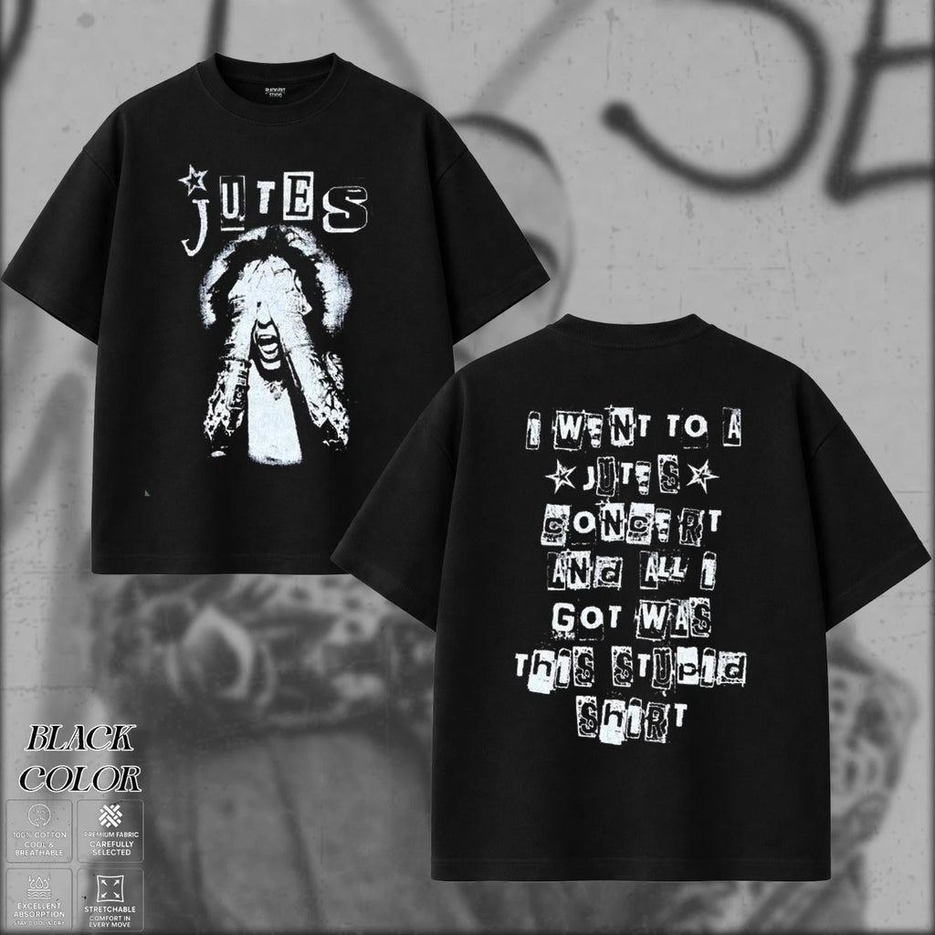 Jutes Music T-Shirt, Alternative Rock Grunge Pop-Punk Band Tee, Nu-Metal Music