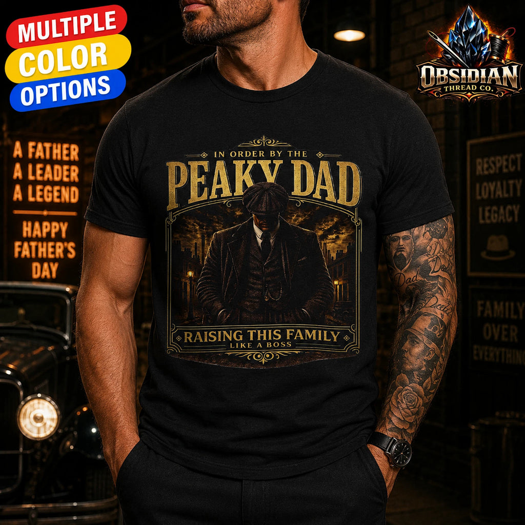 Peaky Dad Fathers Day Shirt Mafia Dad Gift Vintage Mob Boss Father Tee 2026