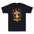 Cotton Tee Mushroom Men's Magic Meditation Funny T-Shirt Black Psychedelic Yoga