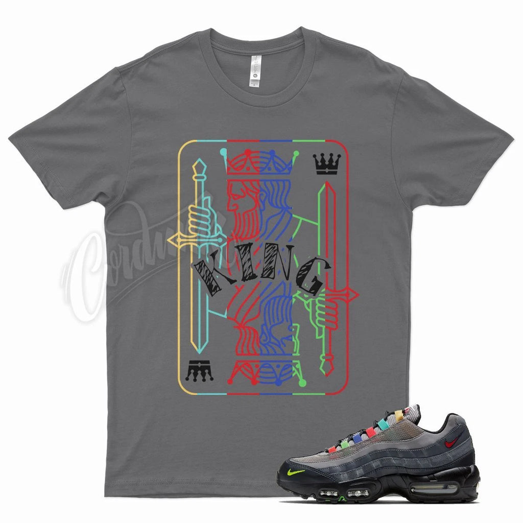 Grey KING T Shirt for N Air Max 95 SE Light Charcoal Evolution Icons 97