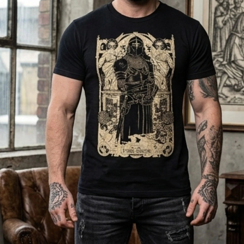 La Mort Clothing "Knight" Graphic T-Shirt - Gothic Medieval Art