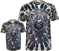 Tie Dye T-Shirt Grim Reaper with the Skulls of its Victims Glow in Dark by Wild