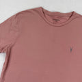 AllSaints Brace Tonic Crew T-Shirt Mens Medium Dusty Rose Pink Ramskull MD131G
