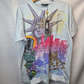 New NWT Vintage Ed Hardy Christian Audigier  Statue of Liberty Tshirt Tee L Y2K