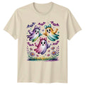 Cute Pastel Ghost Womens T-Shirt Pastel Ghost Halloween Gift For Her