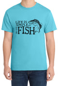 Life Is Simple Eat Fish Sleep Funny Fishing Tee Graphic Design T-Shirt Gift
